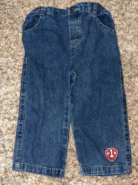 Thomas & Friends Toddler Boys Denim Jeans Size 24M Railroad Patch